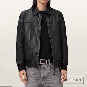 NWT All Saints Black Leather Jacket
